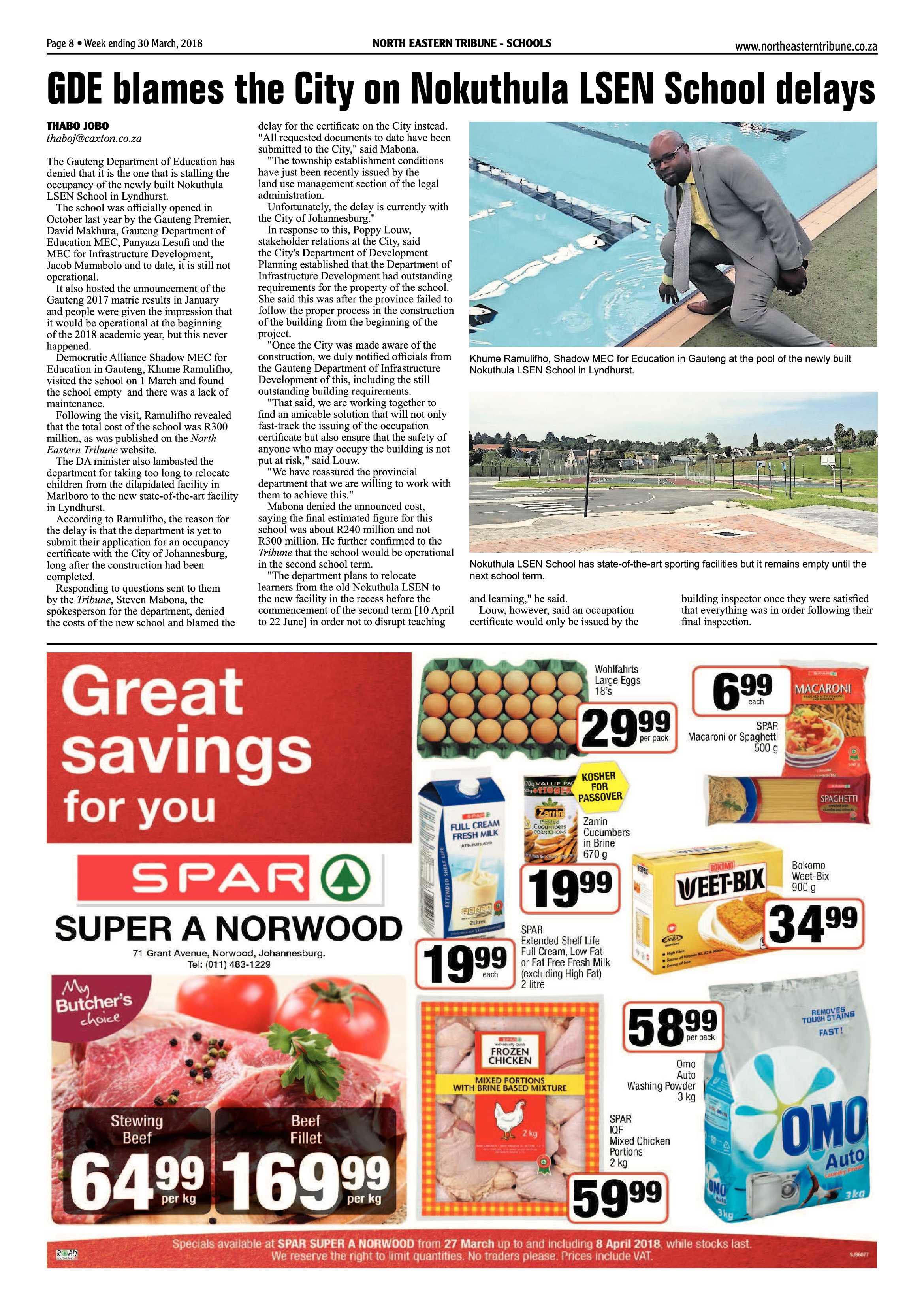 North Eastern Tribune 30 March, 2018 page 8