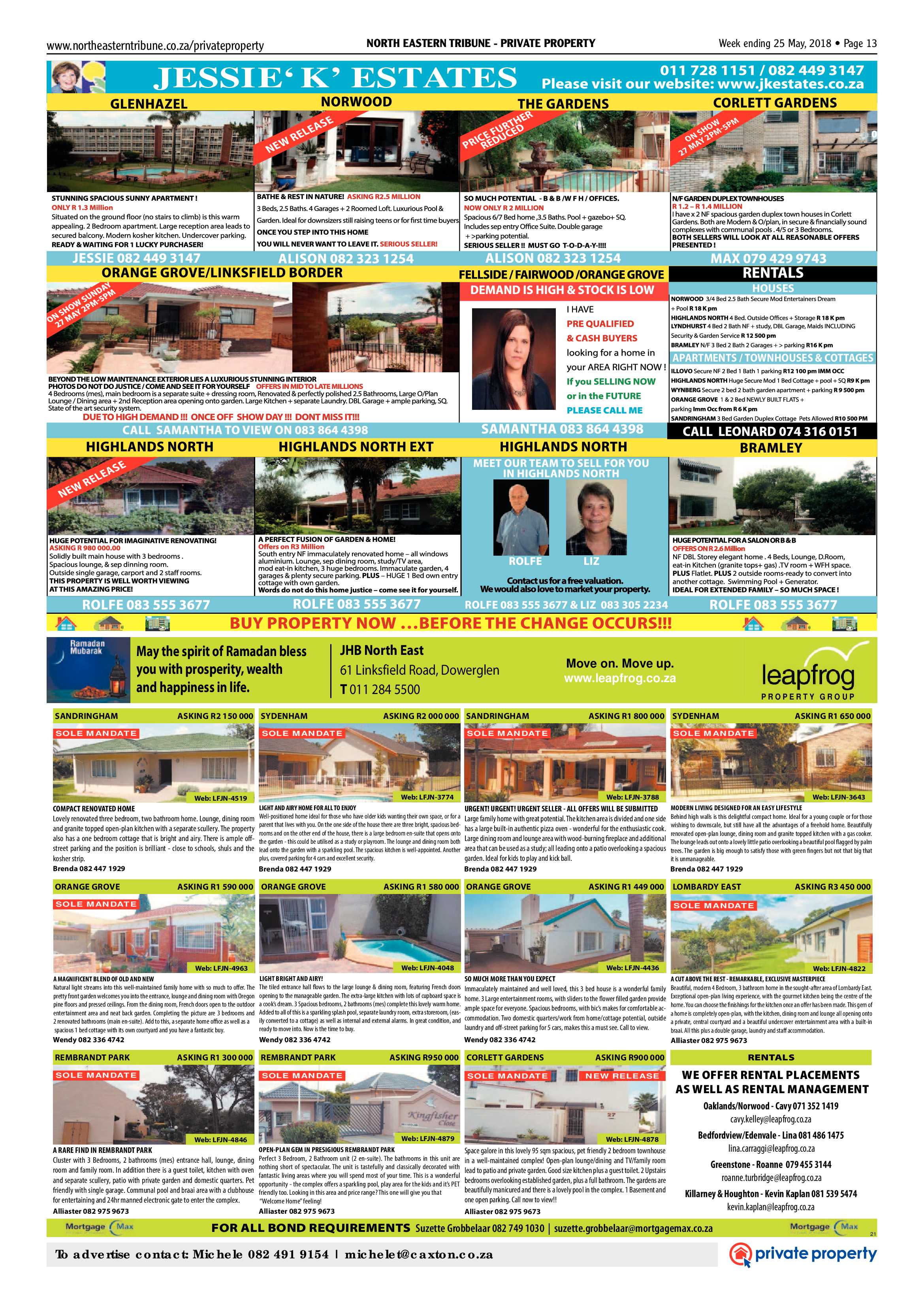 North Eastern Tribune 25 May 2018 page 13