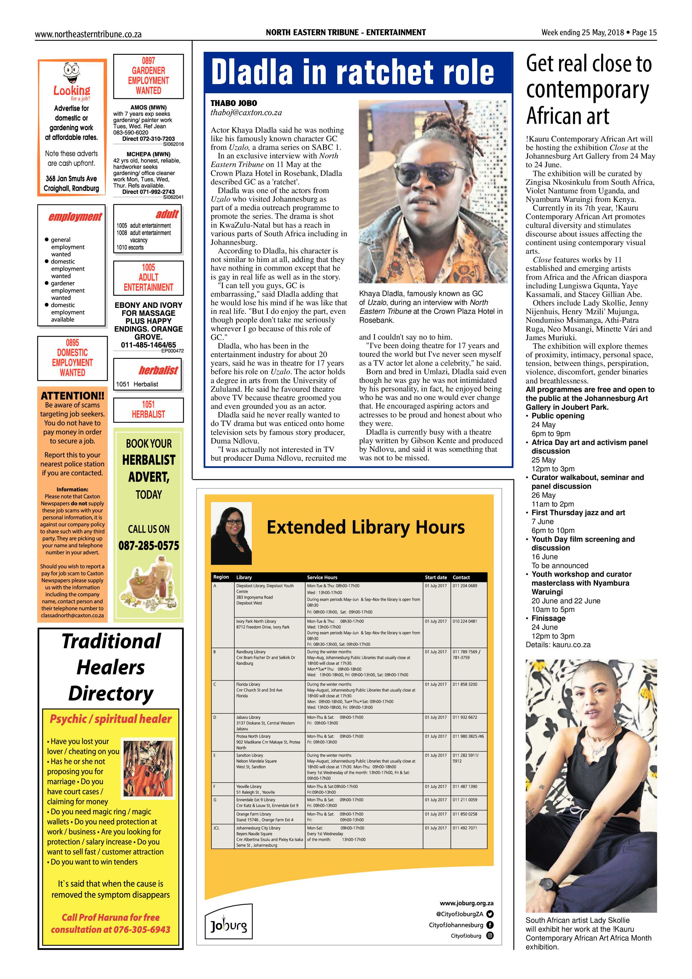 North Eastern Tribune 25 May 2018 page 15