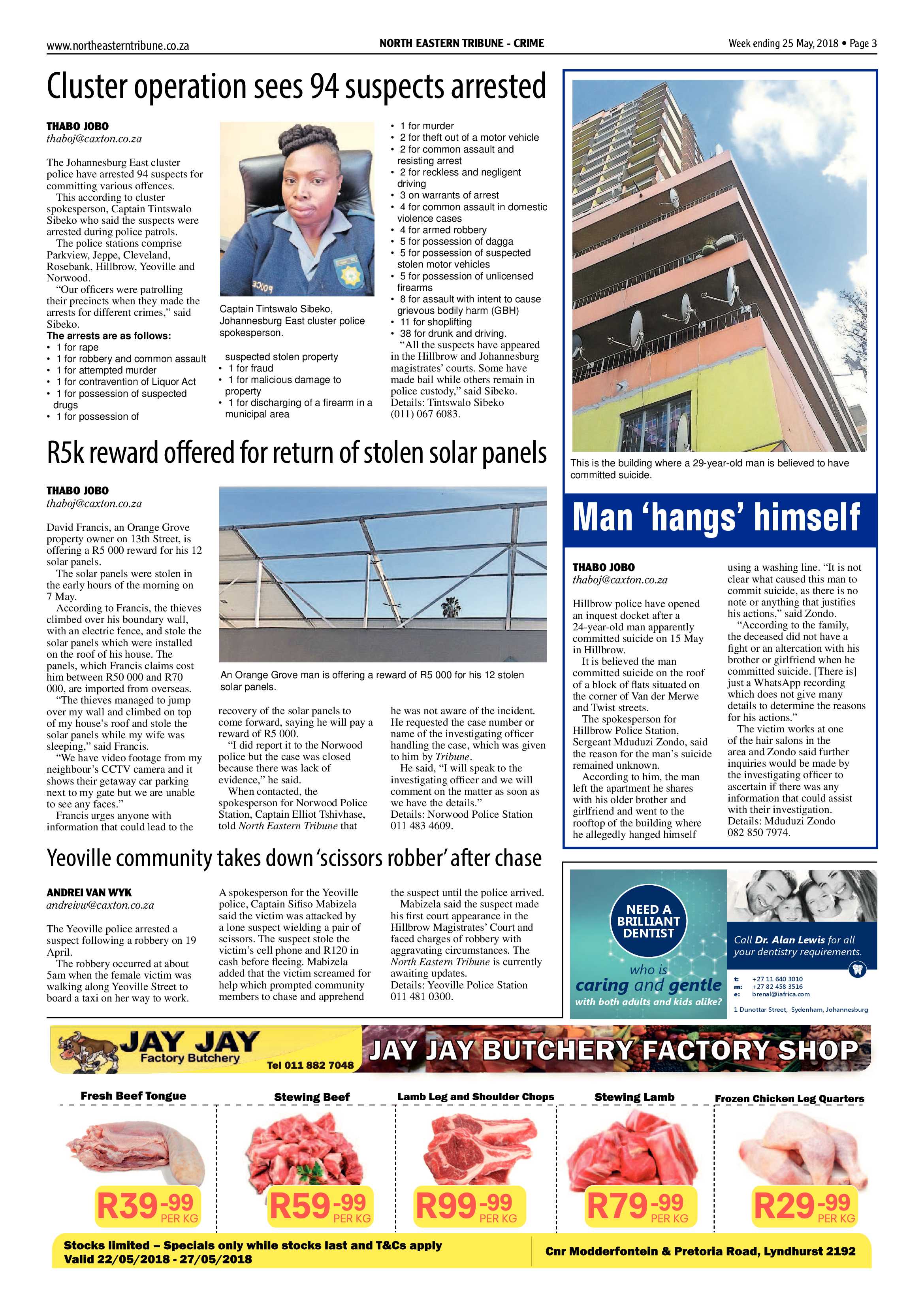 North Eastern Tribune 25 May 2018 page 3