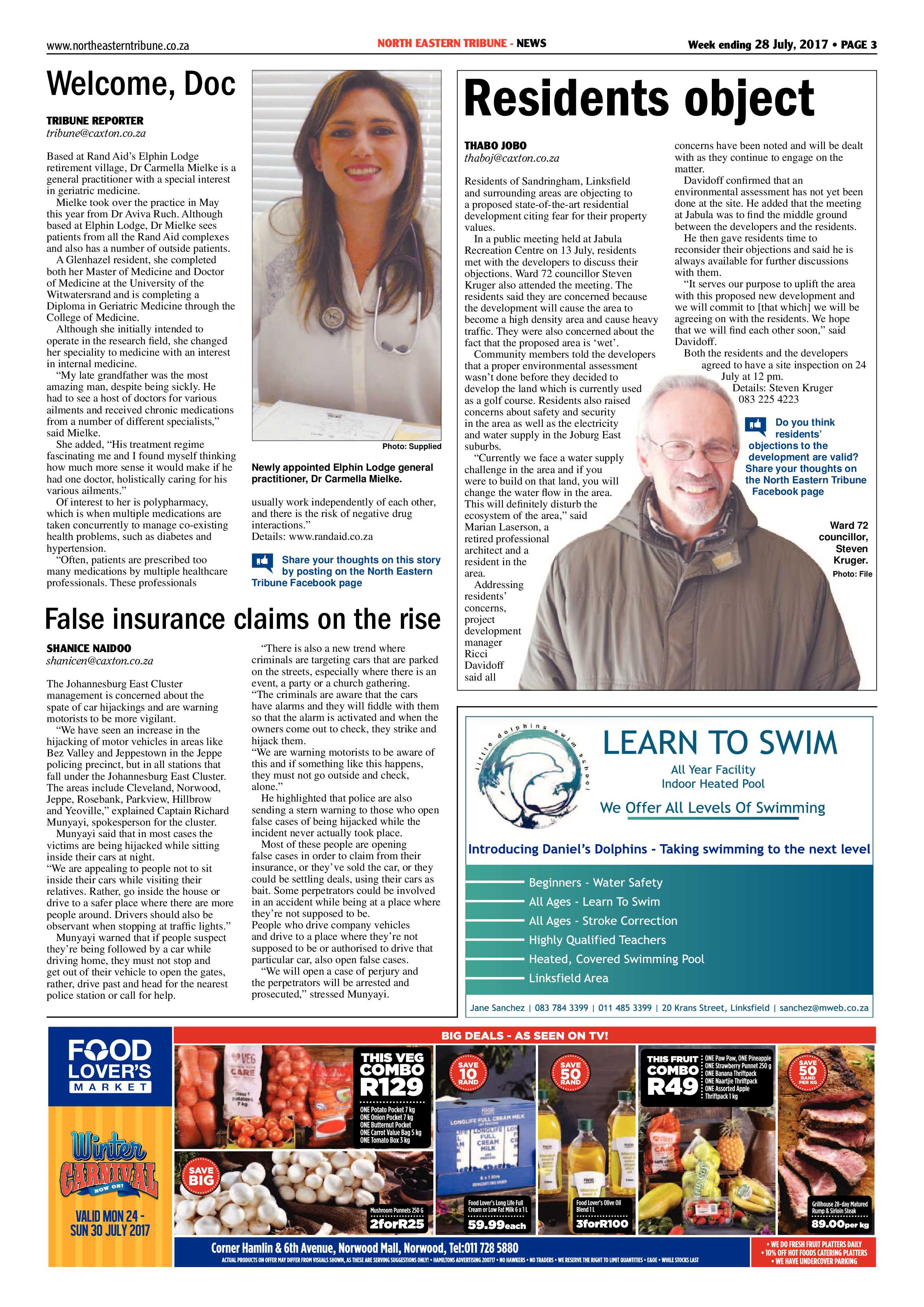 North Eastern Tribune 28 July 2017 page 3