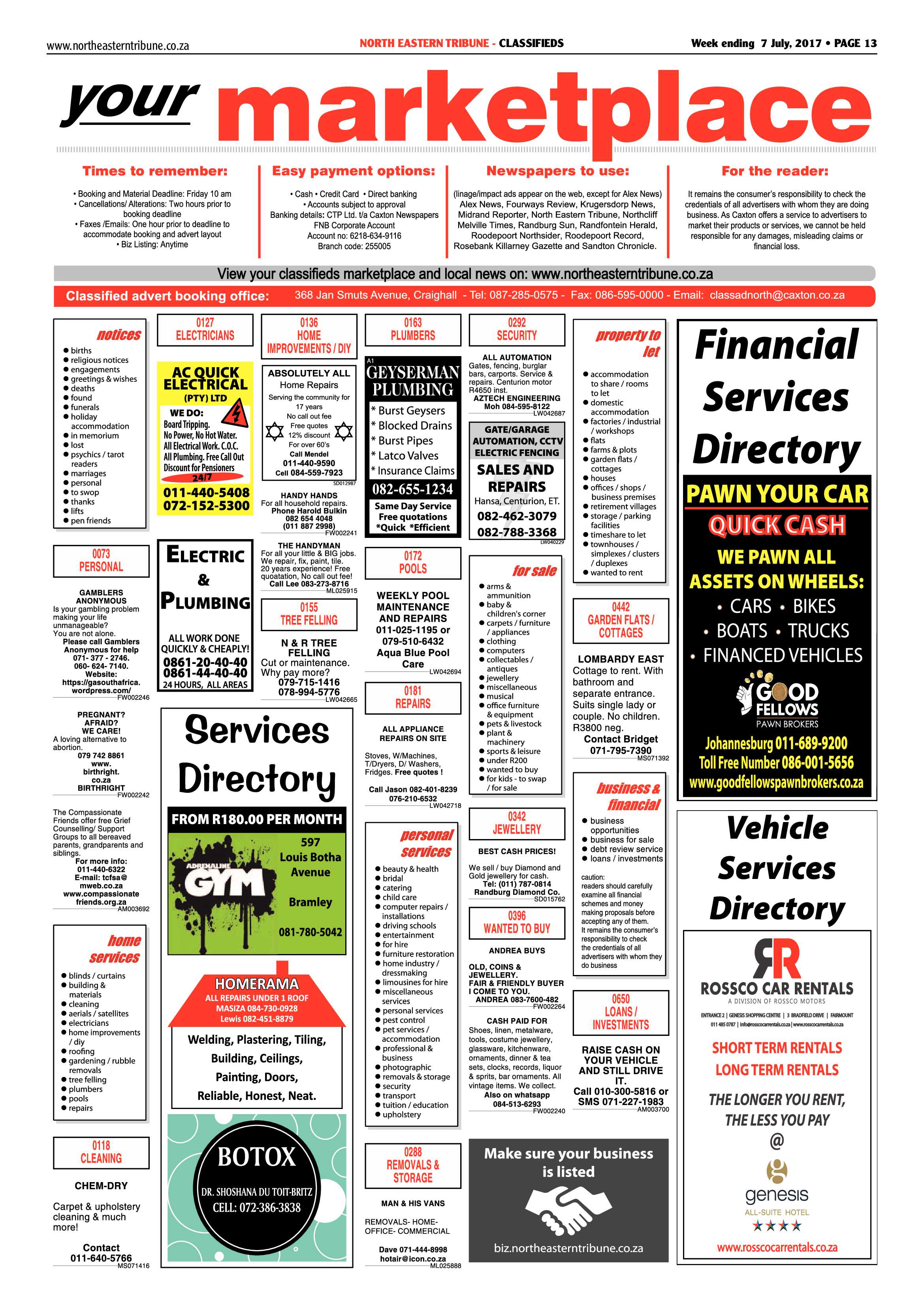North Eastern Tribune 7 July 2017 page 13