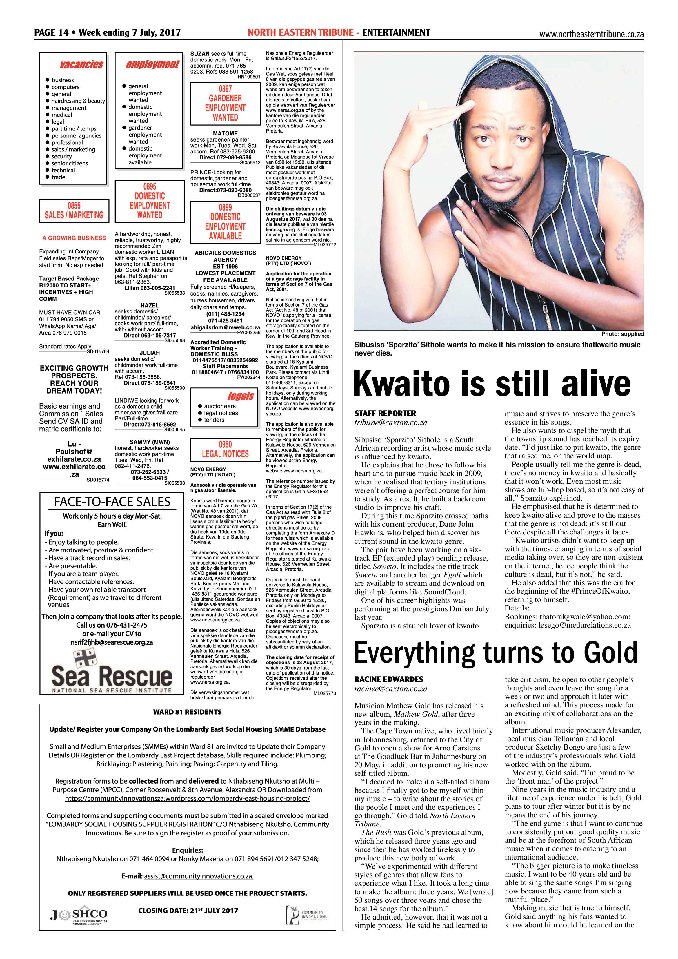 North Eastern Tribune 7 July 2017 page 14