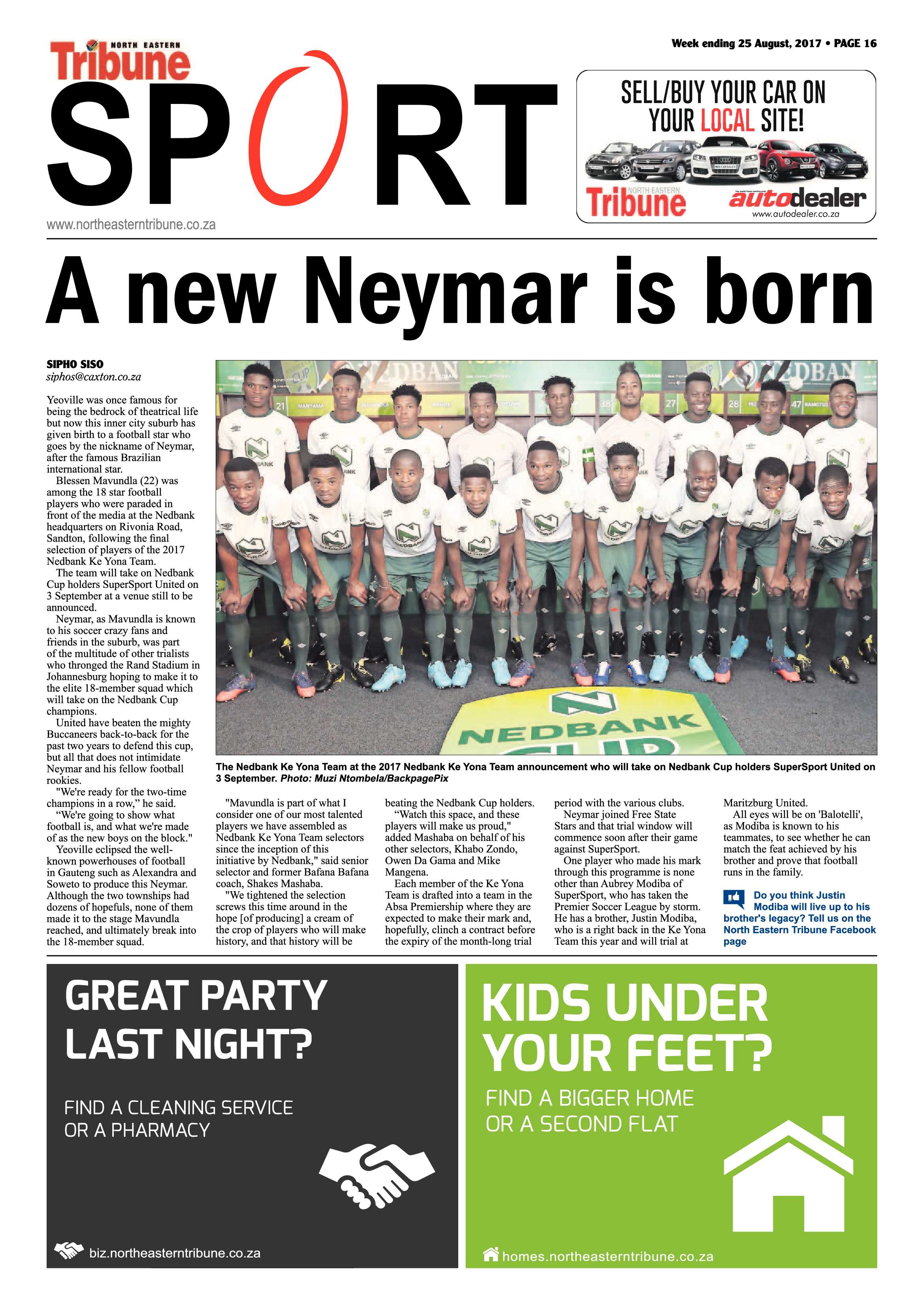 North Eastern Tribune 25 August 2017 page 16