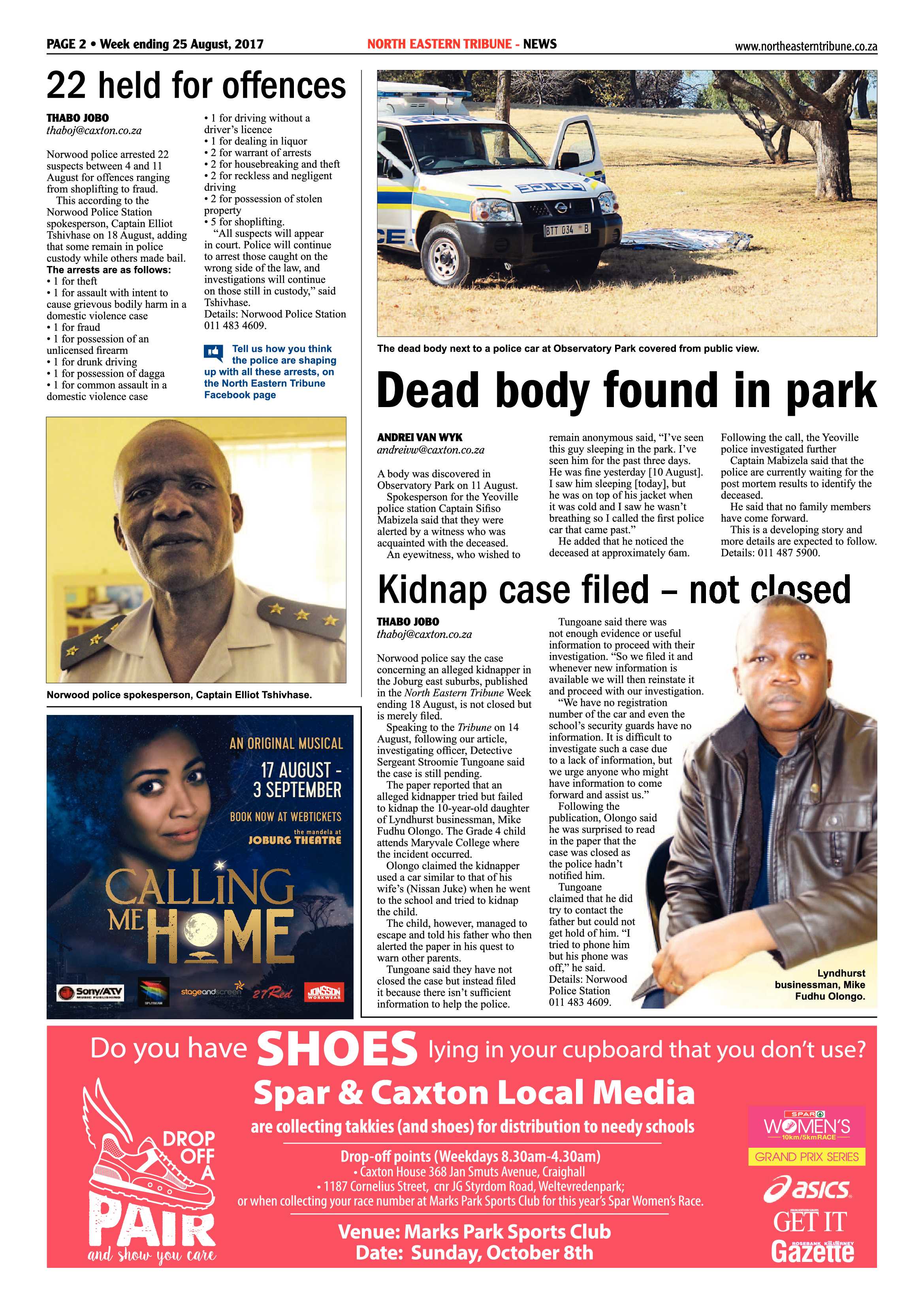 North Eastern Tribune 25 August 2017 page 2