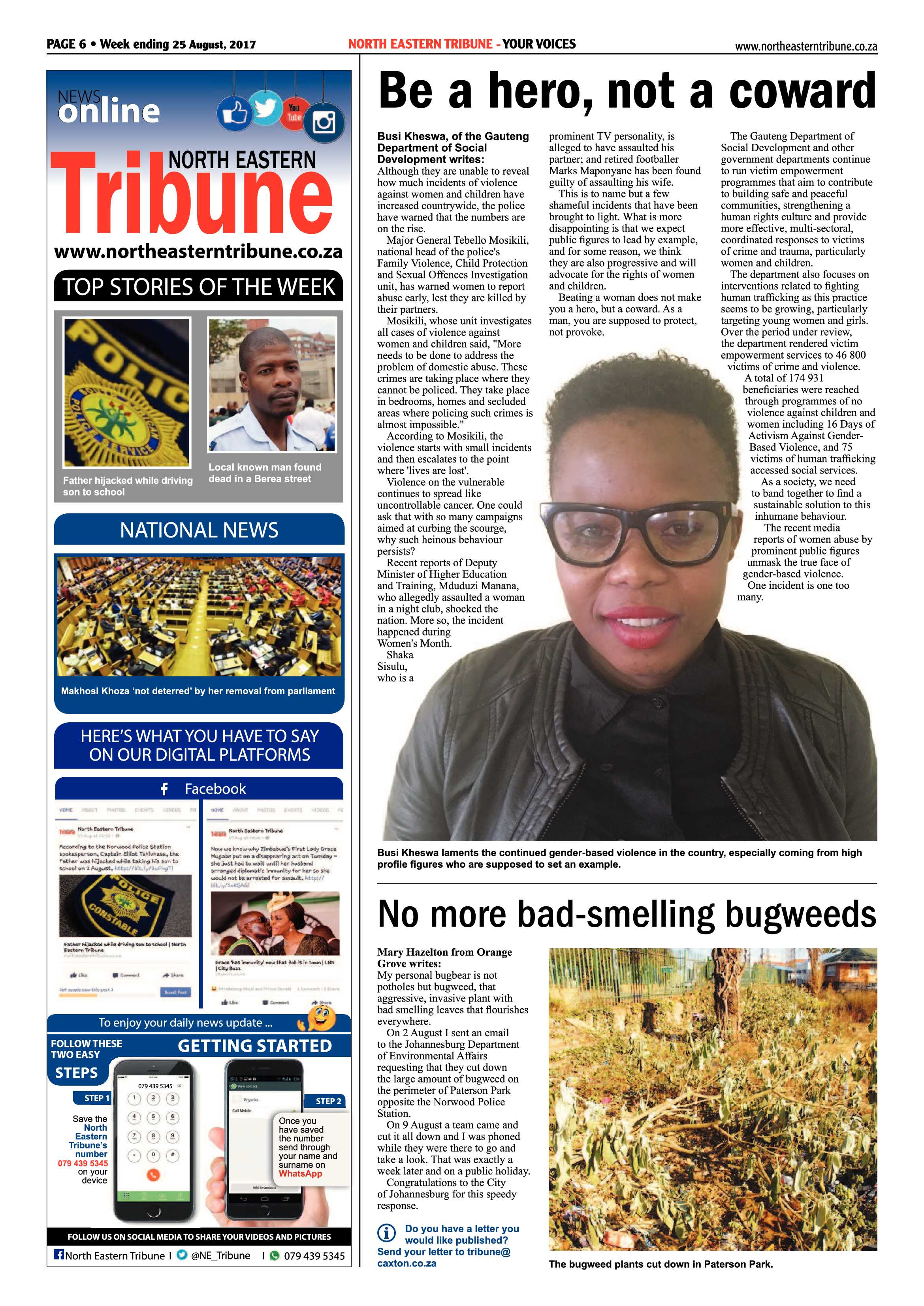 North Eastern Tribune 25 August 2017 page 6
