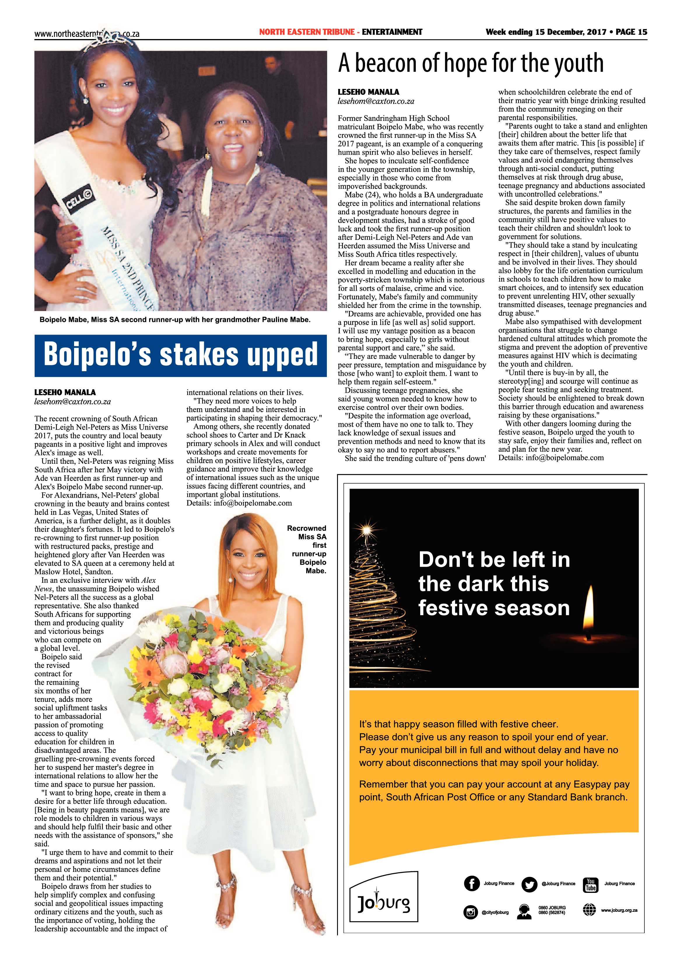 North Eastern Tribune 15 December 2017 page 15