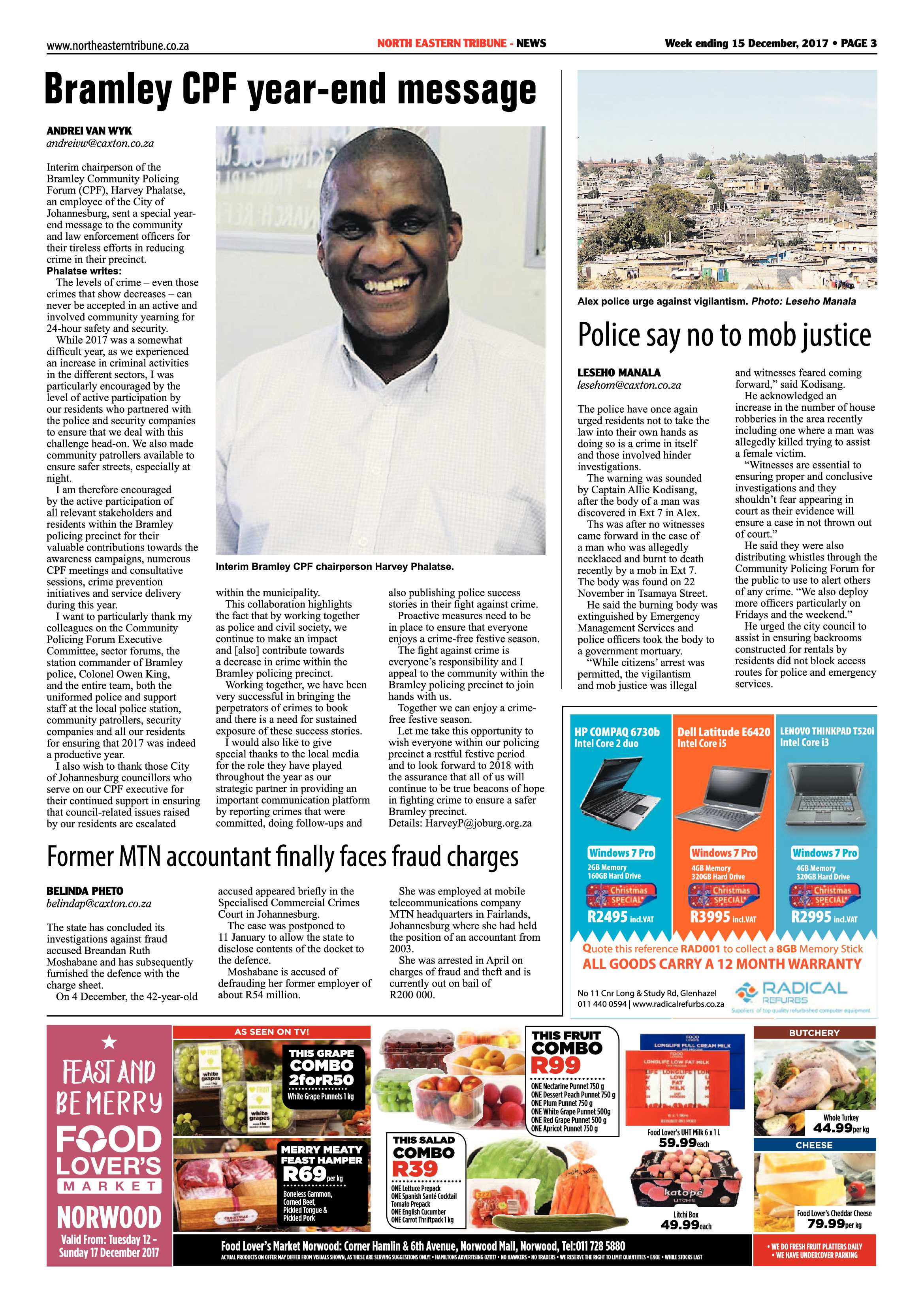North Eastern Tribune 15 December 2017 page 3