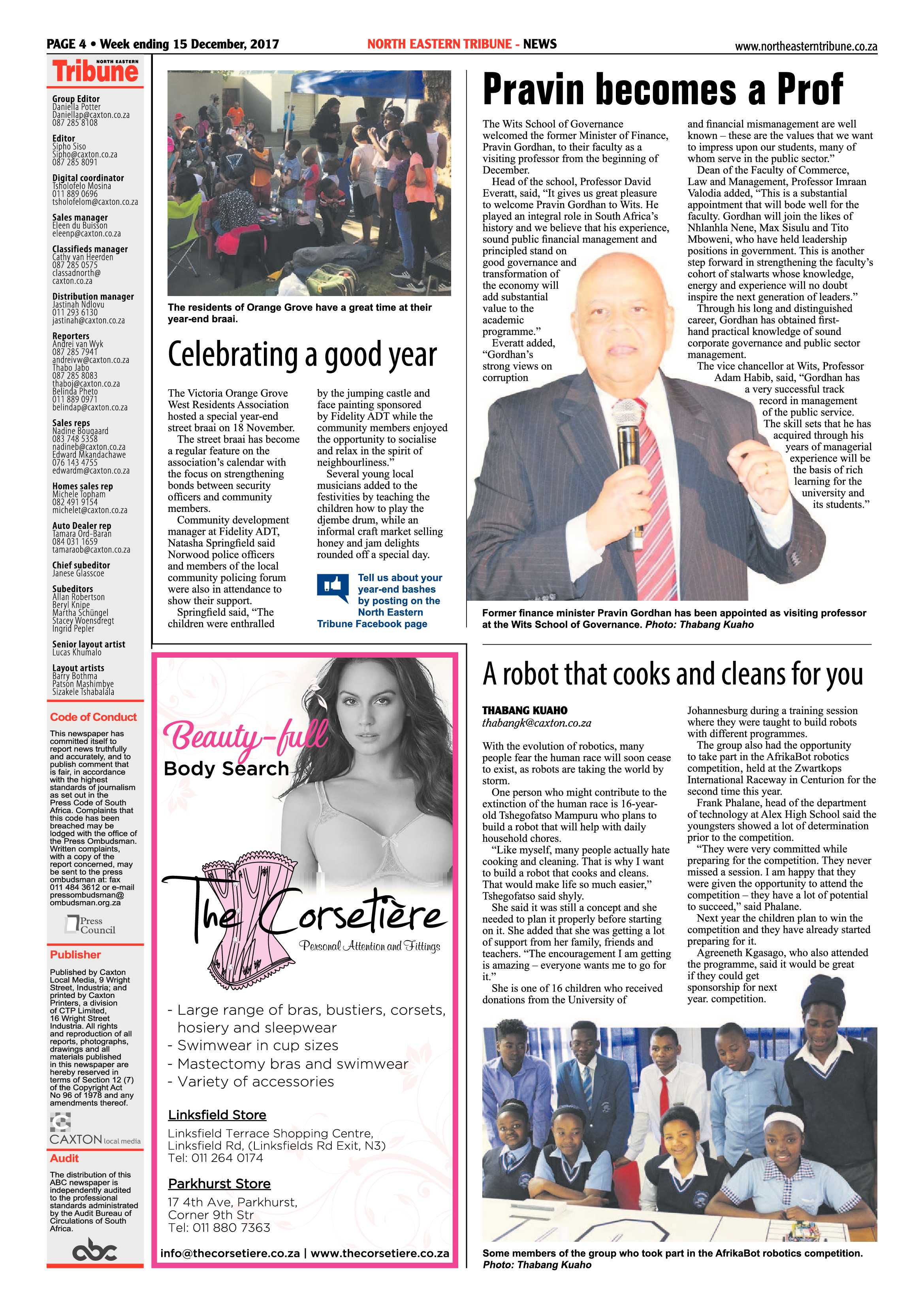 North Eastern Tribune 15 December 2017 page 4