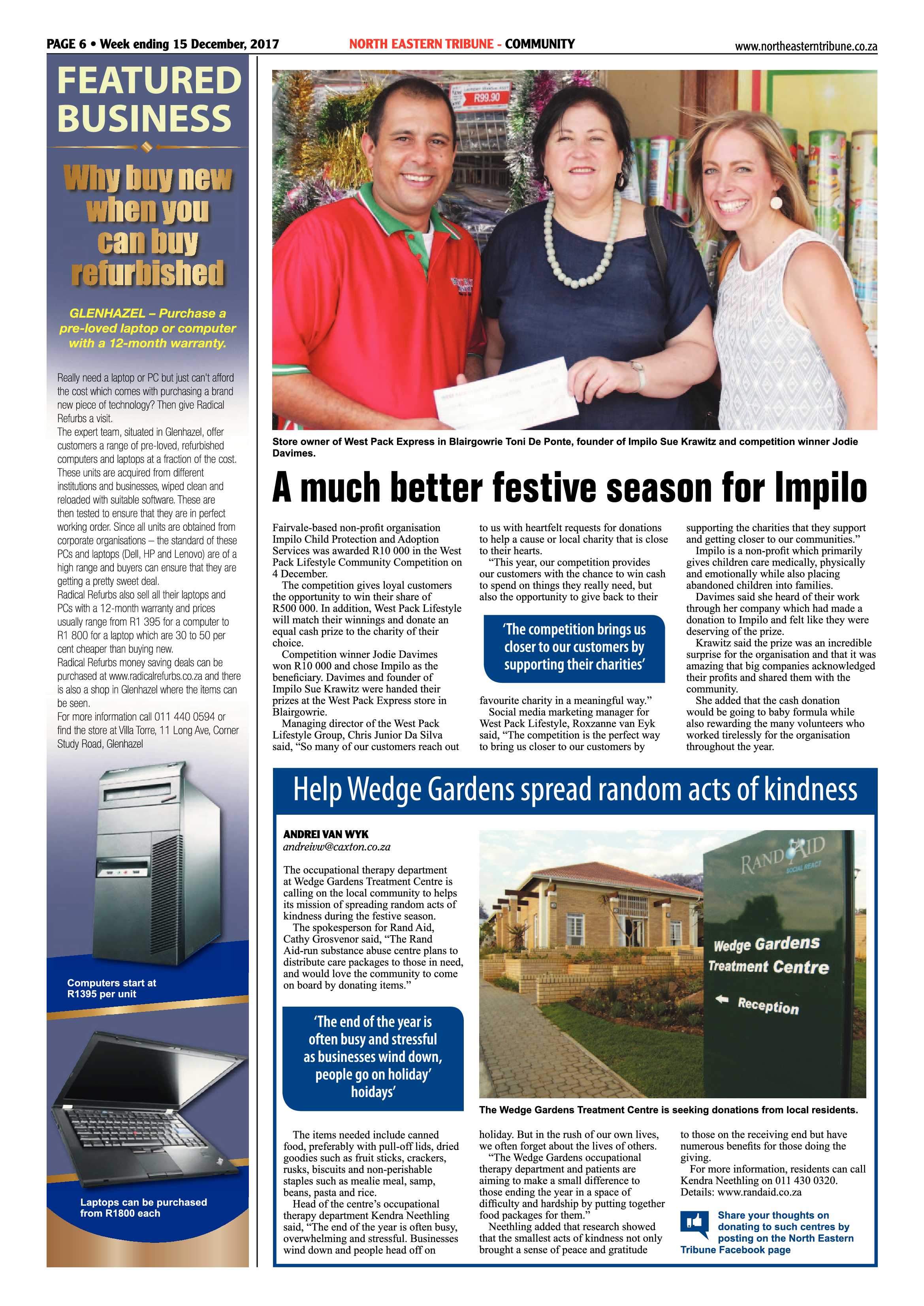 North Eastern Tribune 15 December 2017 page 6